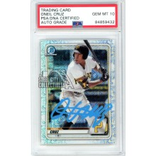 Oneil Cruz 2020 Bowman Chrome Mojo Autograph Card #BCP-111 PSA/DNA 10 (Light Blue)