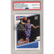 Cade Cunningham 2021-22 Panini Donruss The Rookies Autograph Rookie Card #1 PSA/DNA 10