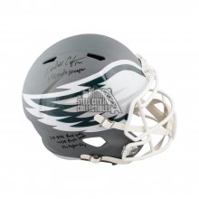 Randall Cunningham Autographed Eagles AMP F/S Football Helmet JSA COA 4 Inscrip