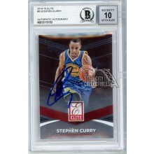 Stephen Curry 2014-15 Panini Donruss Elite Autograph Card #8 BAS 10