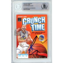 Stephen Curry 2019-20 Panini Donruss Autographed Crunch Time Card #12 BAS