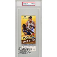 Stephen Curry Autographed 2014 NBA Round 2 Game G Ticket PSA/DNA 10