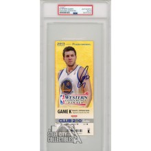 Stephen Curry Autographed 2013 NBA Western Conference Finals Game K Ticket PSA/DNA