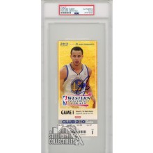 Stephen Curry Autographed 2013 NBA Western Conference Finals Game I Ticket PSA/DNA