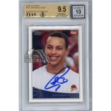 Stephen Curry 2009-10 Topps Basketball Auto Rookie #321 BGS 9.5 Gem Mint BAS 10