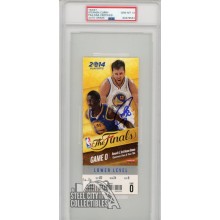 Stephen Curry Autographed 2014 NBA Finals Game O Ticket PSA/DNA 10