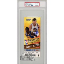 Stephen Curry Autographed 2014 NBA Western Conference Finals Game K Ticket PSA/DNA 10
