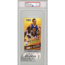 Stephen Curry Autographed 2014 NBA Western Conference Finals Game J Ticket PSA/DNA 10