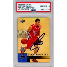 Stephen Curry 2009-10 Upper Deck Star Rookies Autograph RC Card #234 PSA/DNA 10