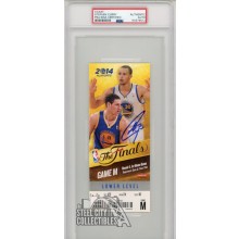 Stephen Curry Autographed 2014 NBA Finals Game M Ticket PSA/DNA