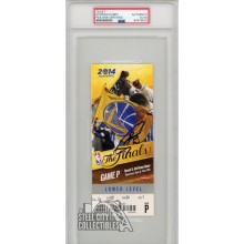 Stephen Curry Autographed 2014 NBA Finals Game P Ticket PSA/DNA