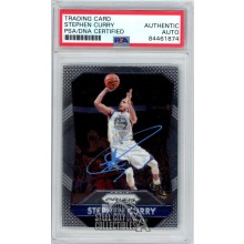 Stephen Curry 2015-16 Panini Prizm Autograph Card #170 PSA/DNA (Blue)