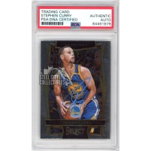 Stephen Curry 2016-17 Panini Select Autograph Card #88 PSA/DNA (Blue)
