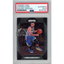 Stephen Curry 2017-18 Panini Prizm Autograph Card #41 PSA/DNA
