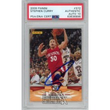 Stephen Curry 2009-10 Panini Autograph Rookie Card #372 PSA Authentic PSA/DNA 10