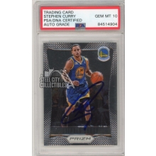 Stephen Curry 2012-13 Panini Prizm Autograph Card #72 - PSA/DNA 10