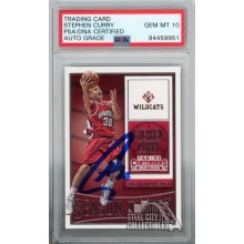 Stephen Curry 2015 Panini Contenders Draft Autograph Card #87 PSA/DNA 10
