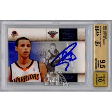 Stephen Curry 2009-10 Panini Studio Autograph Rookie Card #129 BGS 9.5 BAS 10