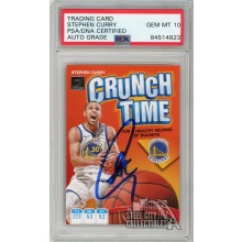 Stephen Curry 2019-20 Panini Donruss Autographed Crunch Time Card #12- PSA/DNA 10