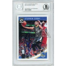 Stephen Curry Autographed 2018-19 Panini Donruss Optic Basketball Card - BAS