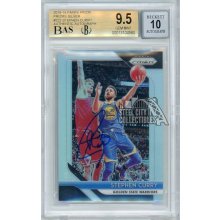 Stephen Curry Autographed 2018-19 Panini Prizm Silver Basketball Card BGS 9.5