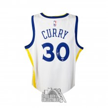 Stephen Curry Golden State Warriors Fanatics Authentic Autographed Nike White Swingman Jersey with 15-16 B2B