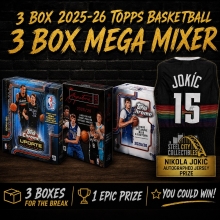 2025-26 Topps Basketball 3 Box Mega Mixer Random Division Group Break #4 - Brett (Nikola Jokic Autographed Jersey Prize)