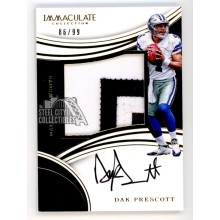 Dak Prescott 2016 Panini Immaculate Autograph Rookie Patch Card #DP 86/99