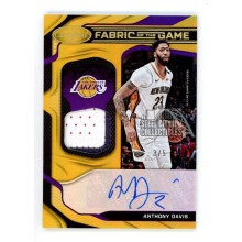 Anthony Davis 2019-20 Panini Certified Gold Autograph Patch Card #FG-AD 3/5