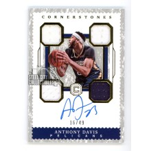Anthony Davis 2017-18 Panini Cornerstones Autograph Jersey Card #C-ADV 16/49
