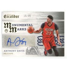 Anthony Davis 2015-16 Panini Excalibur Monumental Marks Autograph Card 15/35