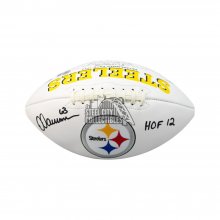 Dermontti Dawson HOF 12 Autographed Pittsburgh Steelers Football - BAS
