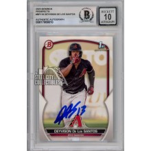 Deyvison De Los Santos 2023 1st Bowman Autograph Card #BP-116 BAS 10