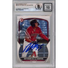 Deyvison De Los Santos 2023 Bowman Draft Autograph Card #BD-36 BAS 10