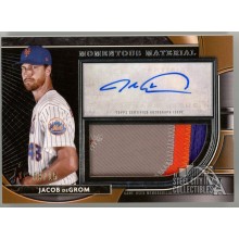 Jacob deGrom 2021 Topps Museum Momentous Jumbo Patch Autograph Card 09/15