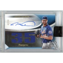 Jacob deGrom 2021 Topps Luminaries Masters of the Mound Jersey Autograph Card #MOMAR-JD 2/10