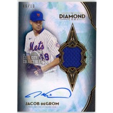 Jacob deGrom 2021 Topps Diamond Icons Jersey Autograph Card #SPA-JD 6/10