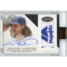 Jacob deGrom 2016 Topps Dynasty Majestic Logo Patch Autograph Card #AP-JD3 1/1