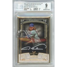 Jacob deGrom 2016 Topps Museum Framed Gold Autograph Card #MCA-JD 5/15 BGS 9