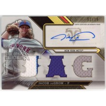 Jacob deGrom 2016 Topps Triple Threads Game-Used Jersey Auto 2/18