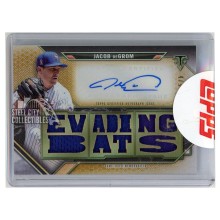 Jacob deGrom 2021 Topps Triple Threads Gold Game-Used Jersey Auto 4/9