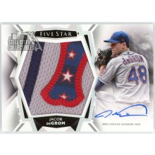 Jacob deGrom 2019 Topps Five Star Jumbo Patch Autograph Card #AJP-JD 2/5