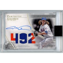 Jacob deGrom 2017 Topps Luminaries Masters Triple Patch Autograph Card 4/5