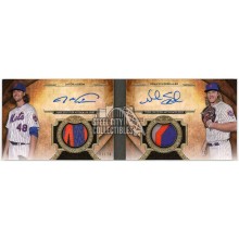 Jacob deGrom Noah Syndergaard 2017 Tier One Dual Game-Used Patch Auto Book 1/10