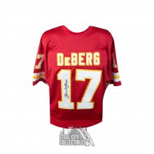 Steve DeBerg Autographed Kansas City Custom Red Football Jersey - JSA COA
