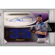 Jacob DeGrom 2021 Topps Luminaries Autograph Jersey Card #MOMAR-JD 2/3