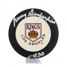 Gerry Desjardins Autographed Los Angeles Kings Hockey Puck - JSA COA