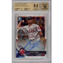Rafael Devers 2018 Bowman Chrome Autograph Rookie Card #BCRA-RD BGS 9.5
