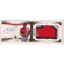 Rafael Devers 2021 Topps Definitive Autograph Patch Booklet Card #DAPB-RD 4/5