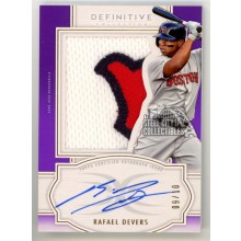 Rafael Devers 2020 Topps Definitive Autograph Patch Card #ARC-RD 09/10